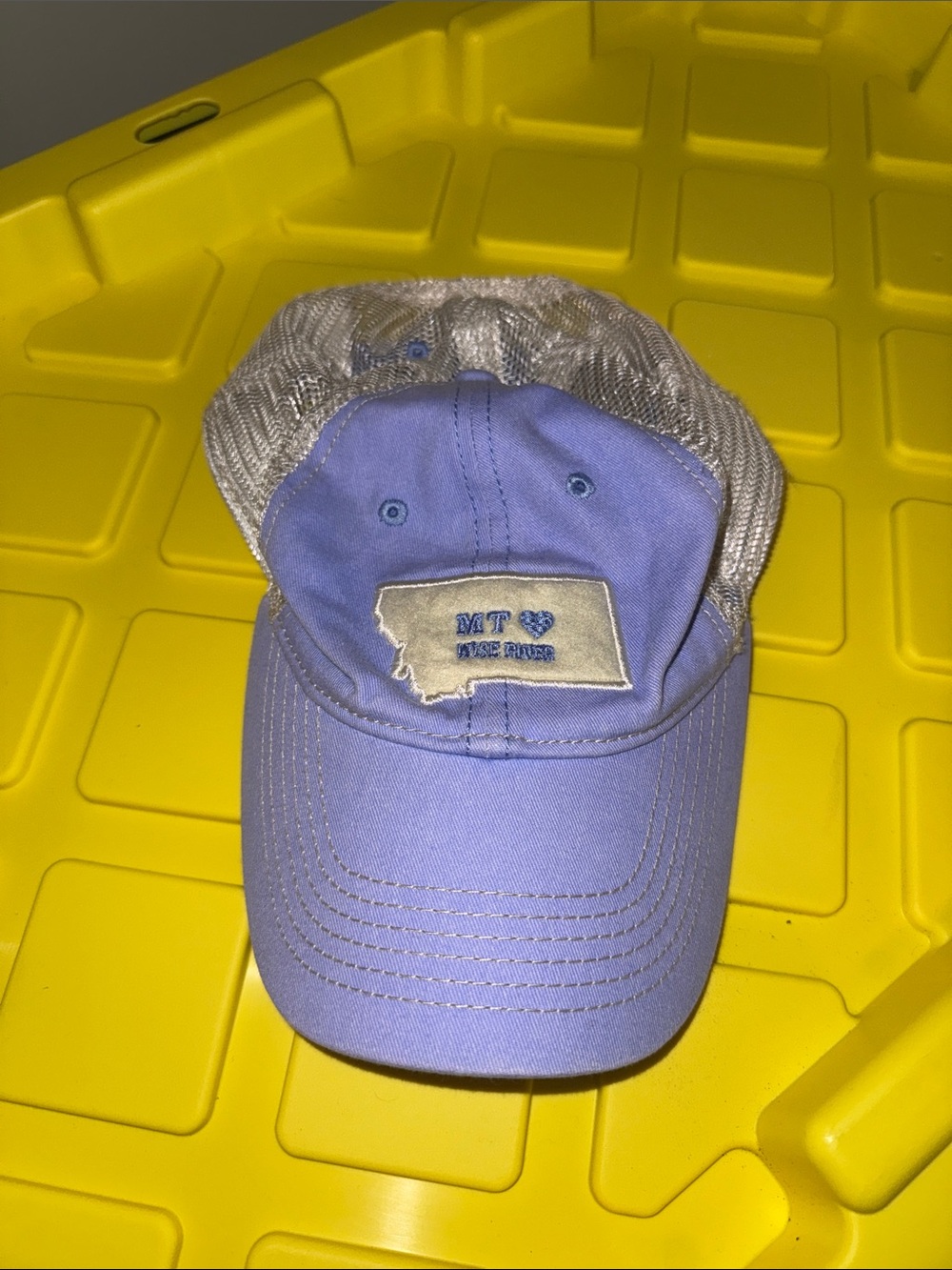 Womens Purple Mesh Back Cap with State Patch